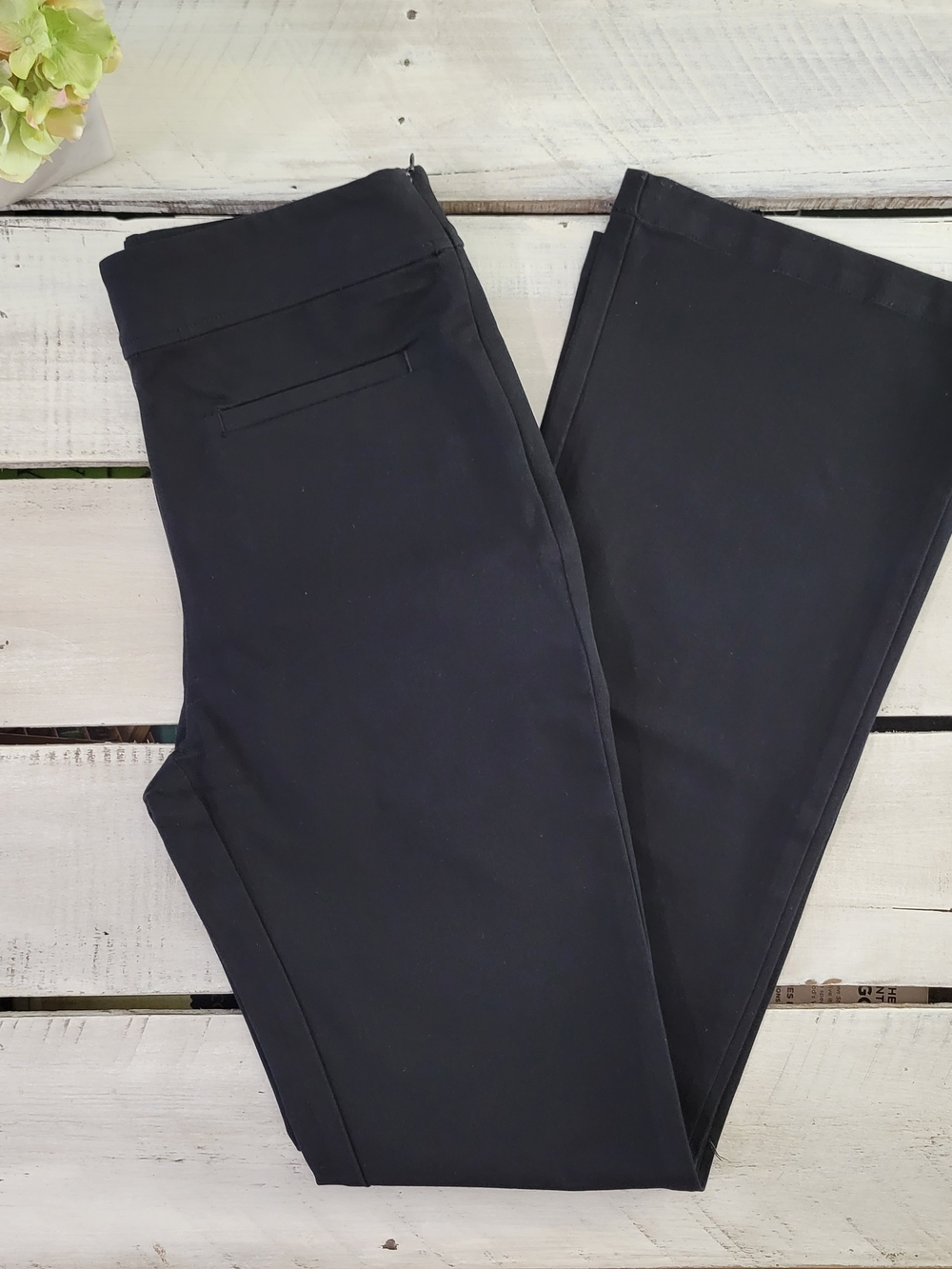 Anthropologie Maeve Black Classic Flare Dress Pants Sz 4